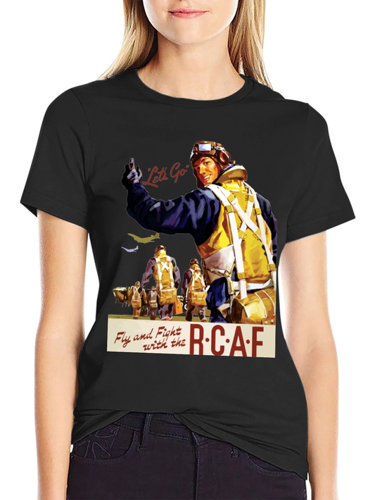 Vintage RCAF Pilot T-Shirt - Fly and Fight!