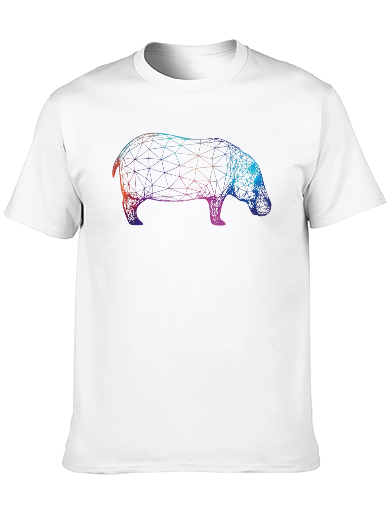 Geometric Hippo Graphic T-Shirt