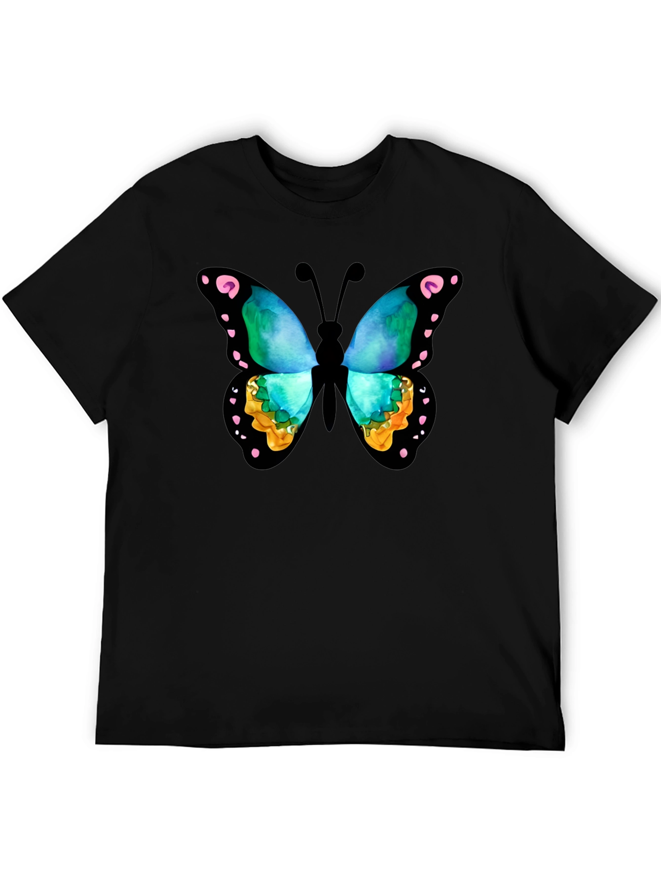 Butterfly Graphic Black T-Shirt