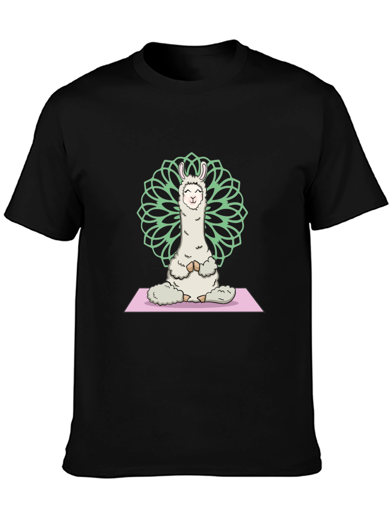 Yoga Llama Graphic Tee - Meditating Alpaca T-Shirt