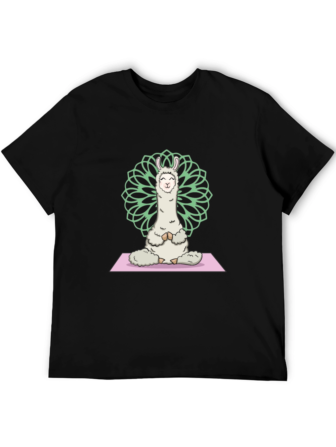 Yoga Llama Graphic Tee - Meditating Alpaca T-Shirt