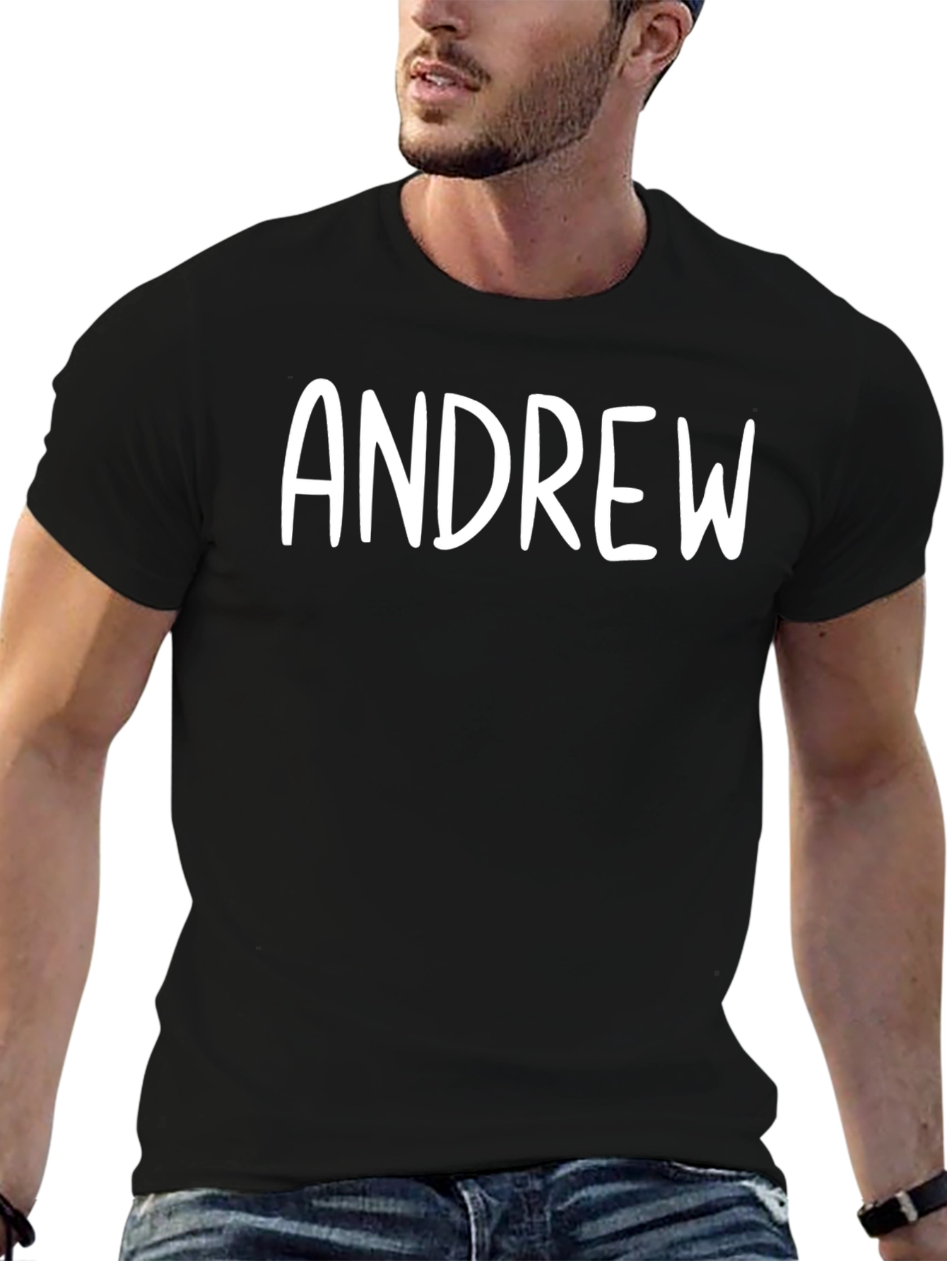 Personalized Andrew Black T-Shirt