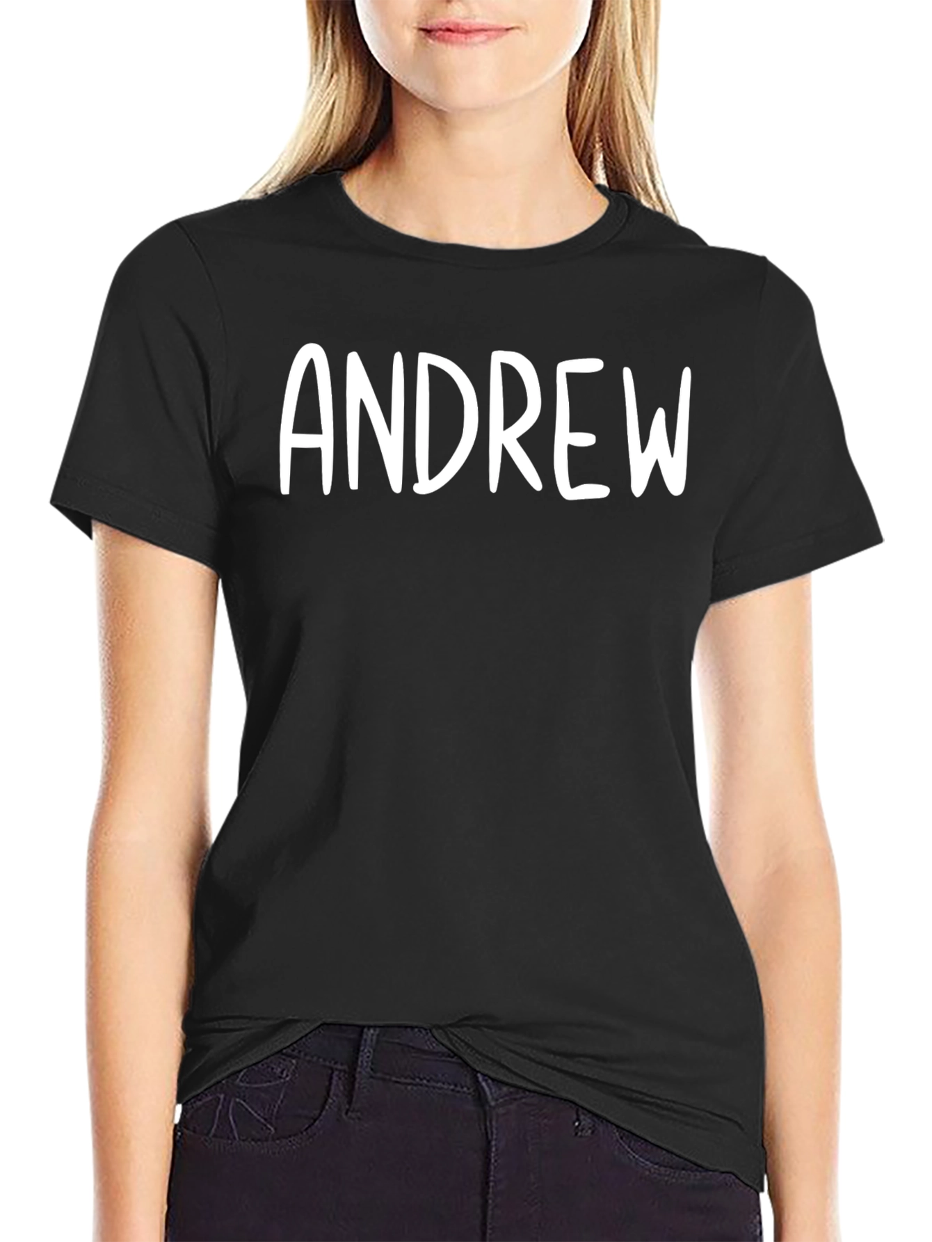 Personalized Andrew Black T-Shirt
