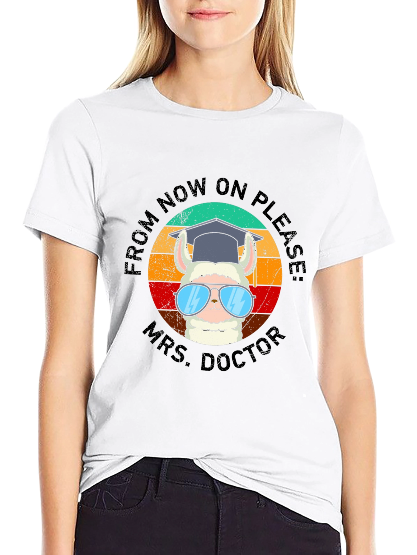 Mrs. Doctor Llama Graphic Tee