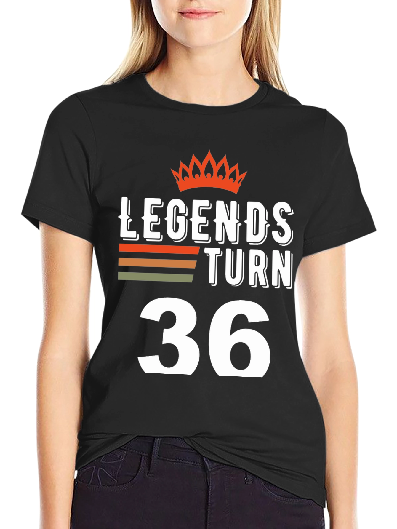 Legends Turn 36 Black Graphic Tee