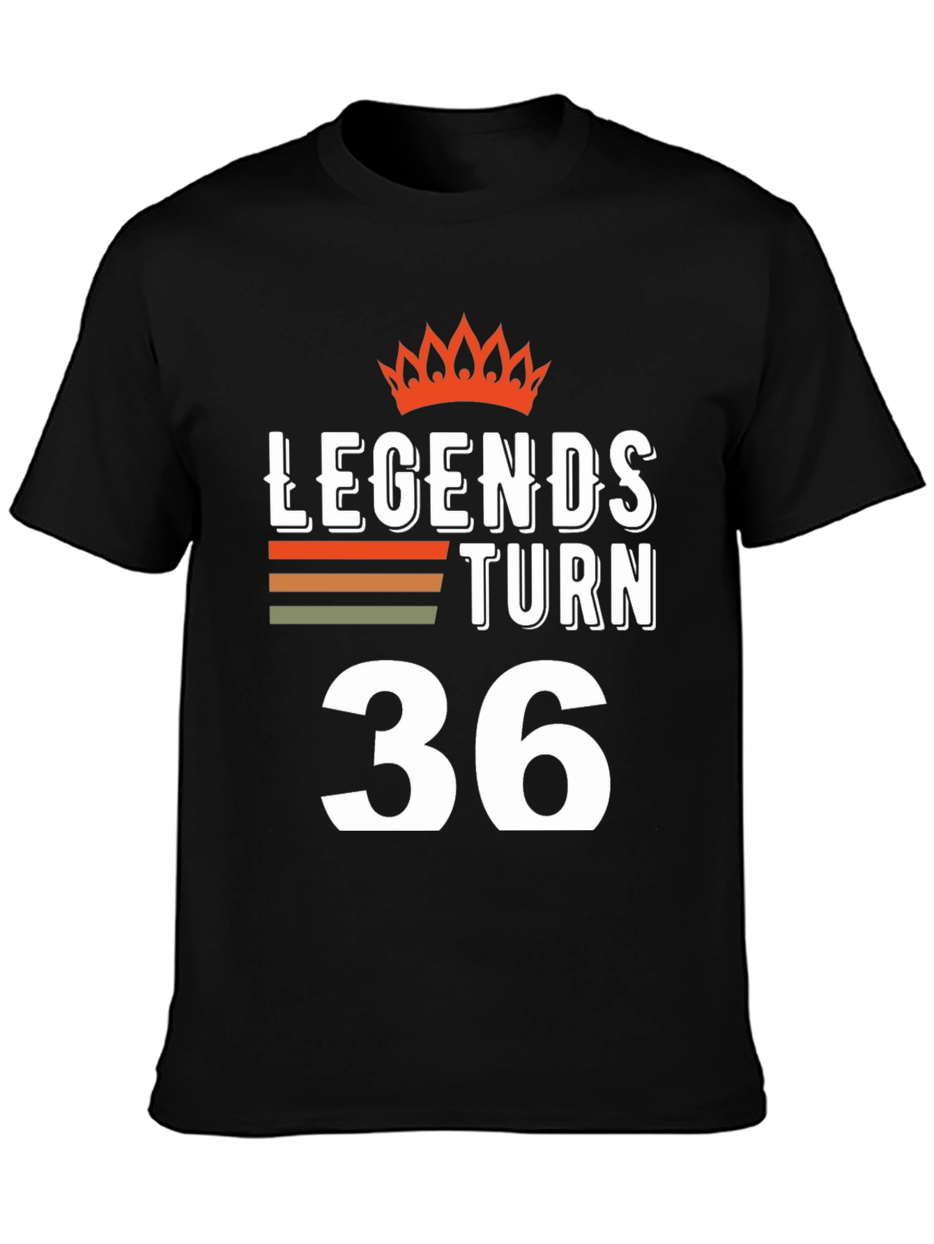 Legends Turn 36 Black Graphic Tee