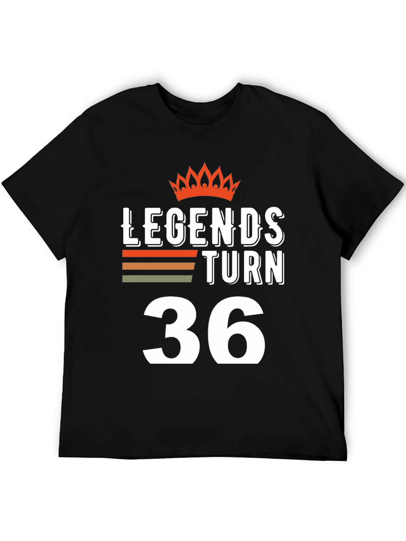 Legends Turn 36 Black Graphic Tee