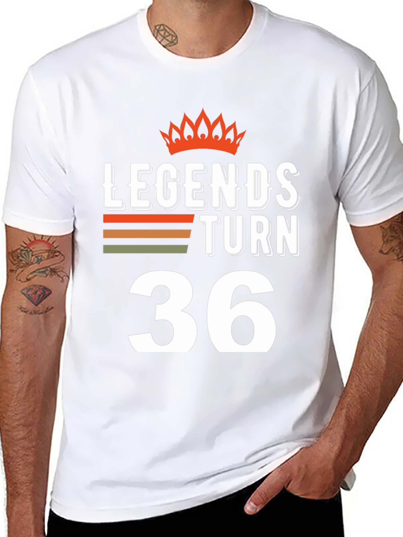 Legends Turn 36 Black Graphic Tee