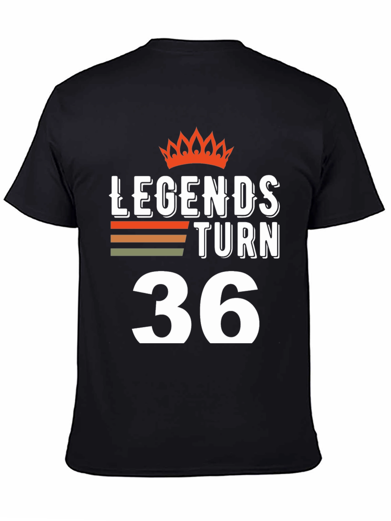 Legends Turn 36 Black Graphic Tee