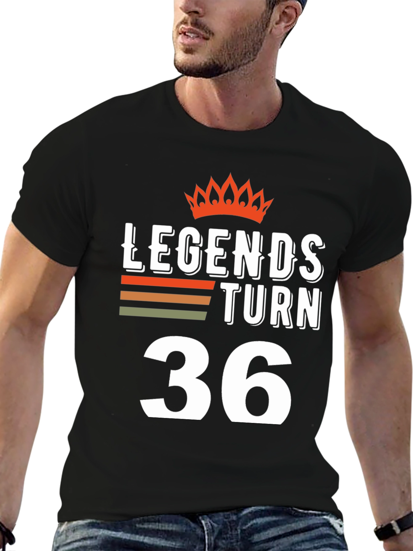 Legends Turn 36 Black Graphic Tee
