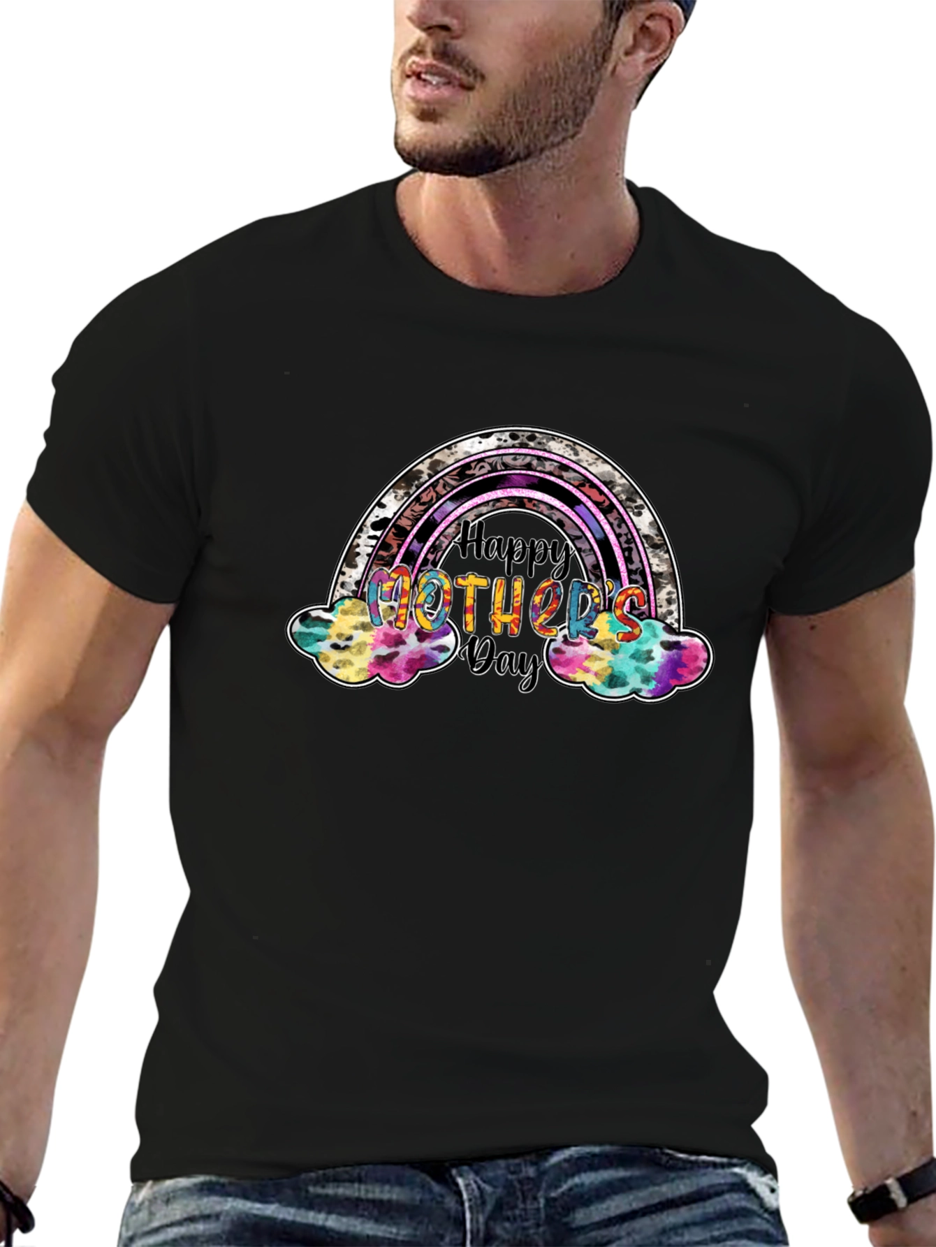 Happy Mothers Day Rainbow Graphic Tee