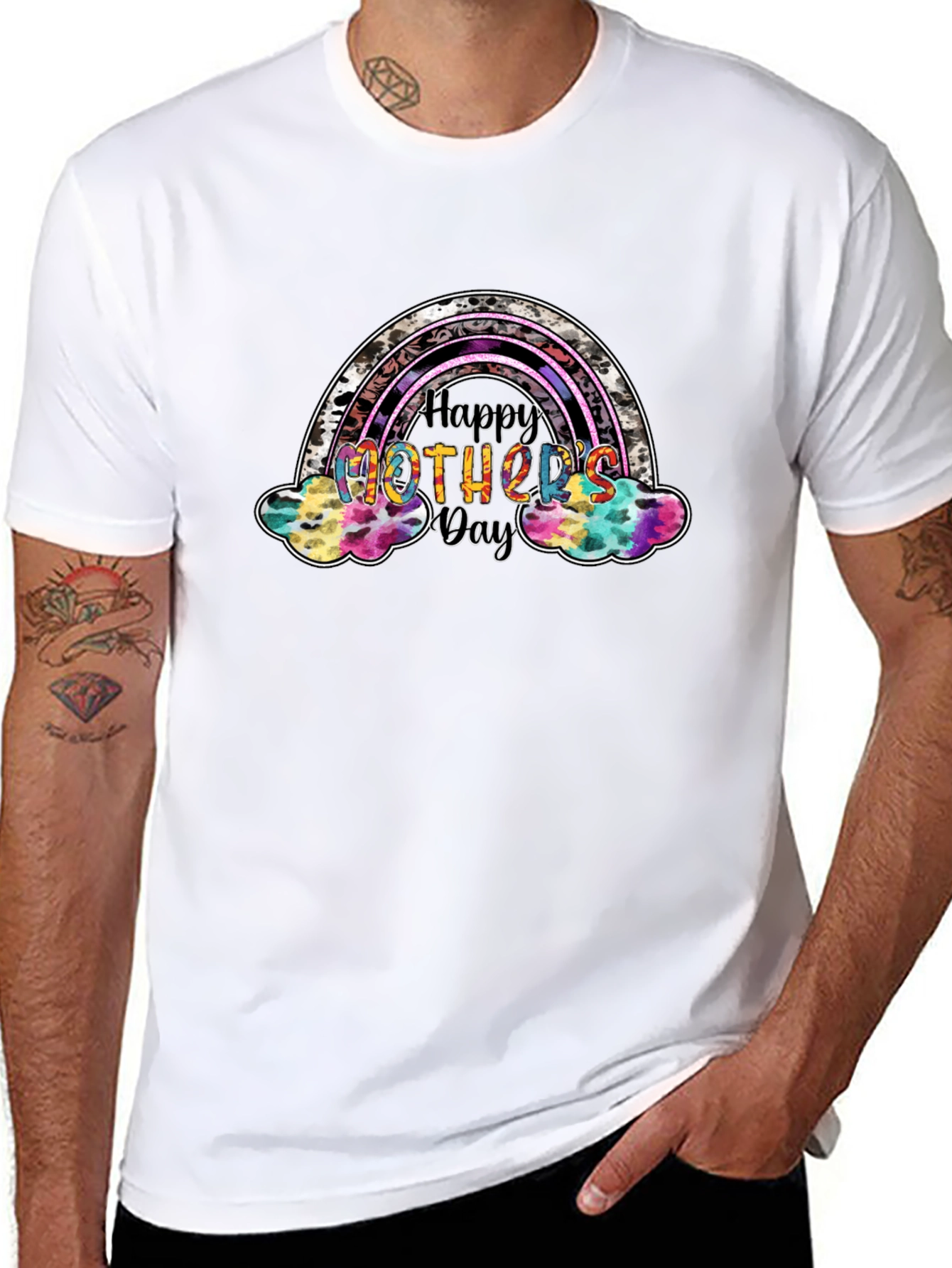 Happy Mothers Day Rainbow Graphic Tee