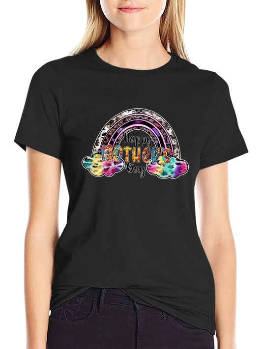 Happy Mothers Day Rainbow Graphic Tee