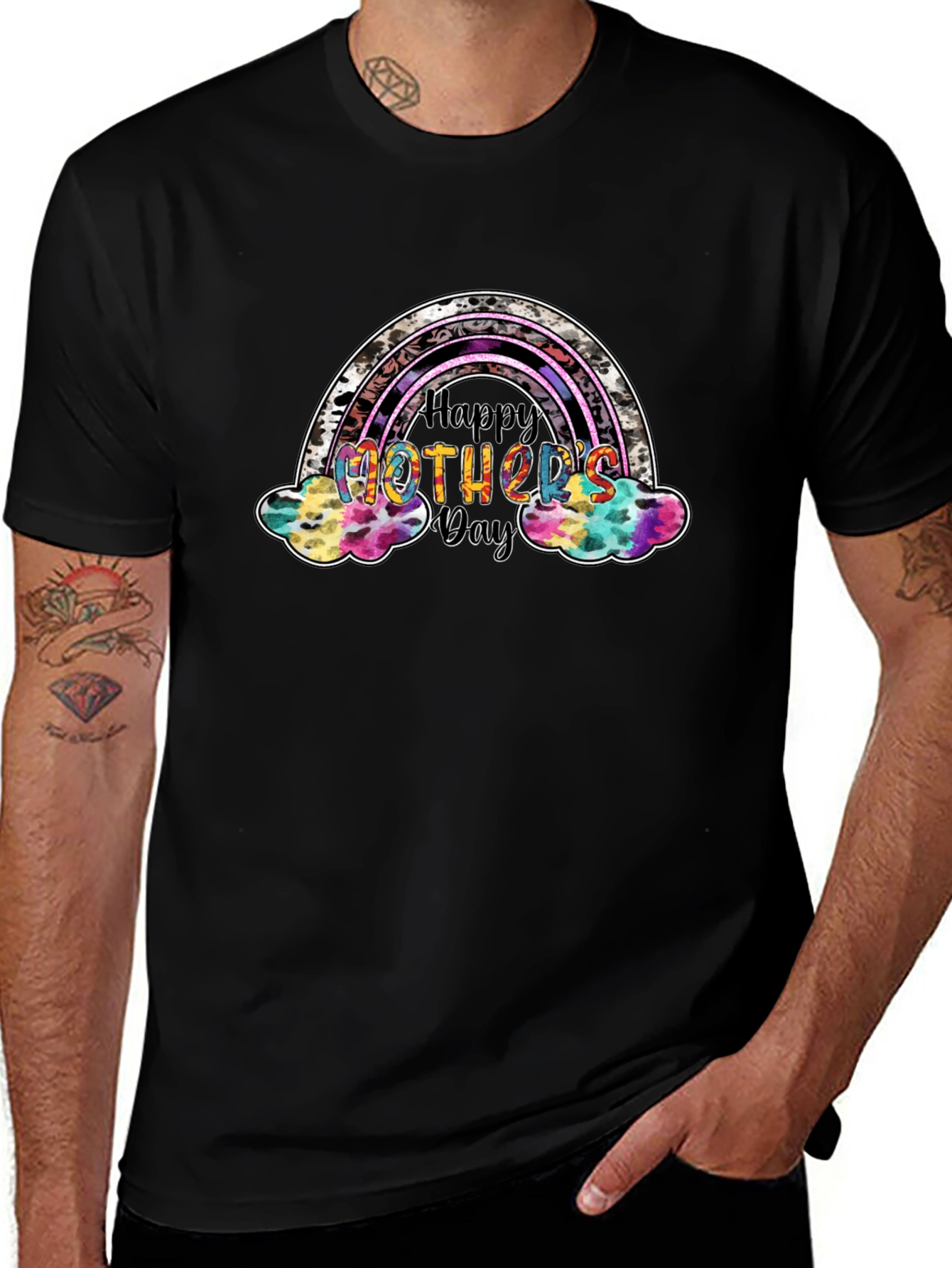 Happy Mothers Day Rainbow Graphic Tee