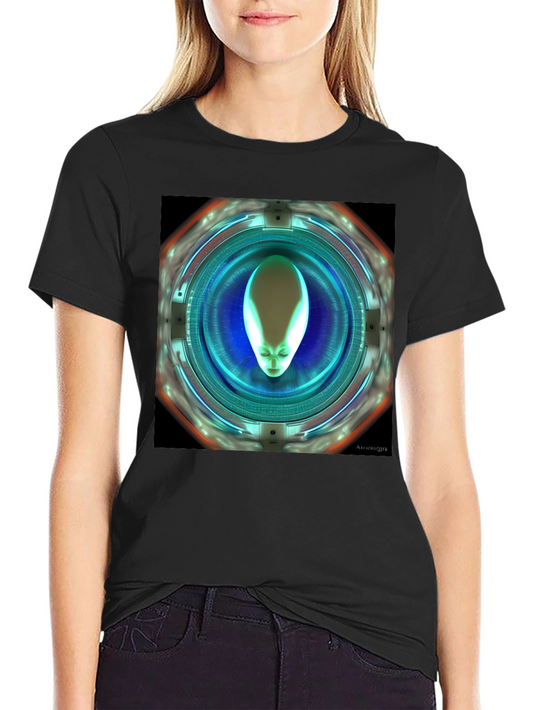 Alien Portal Graphic T-Shirt - Sci-Fi Style