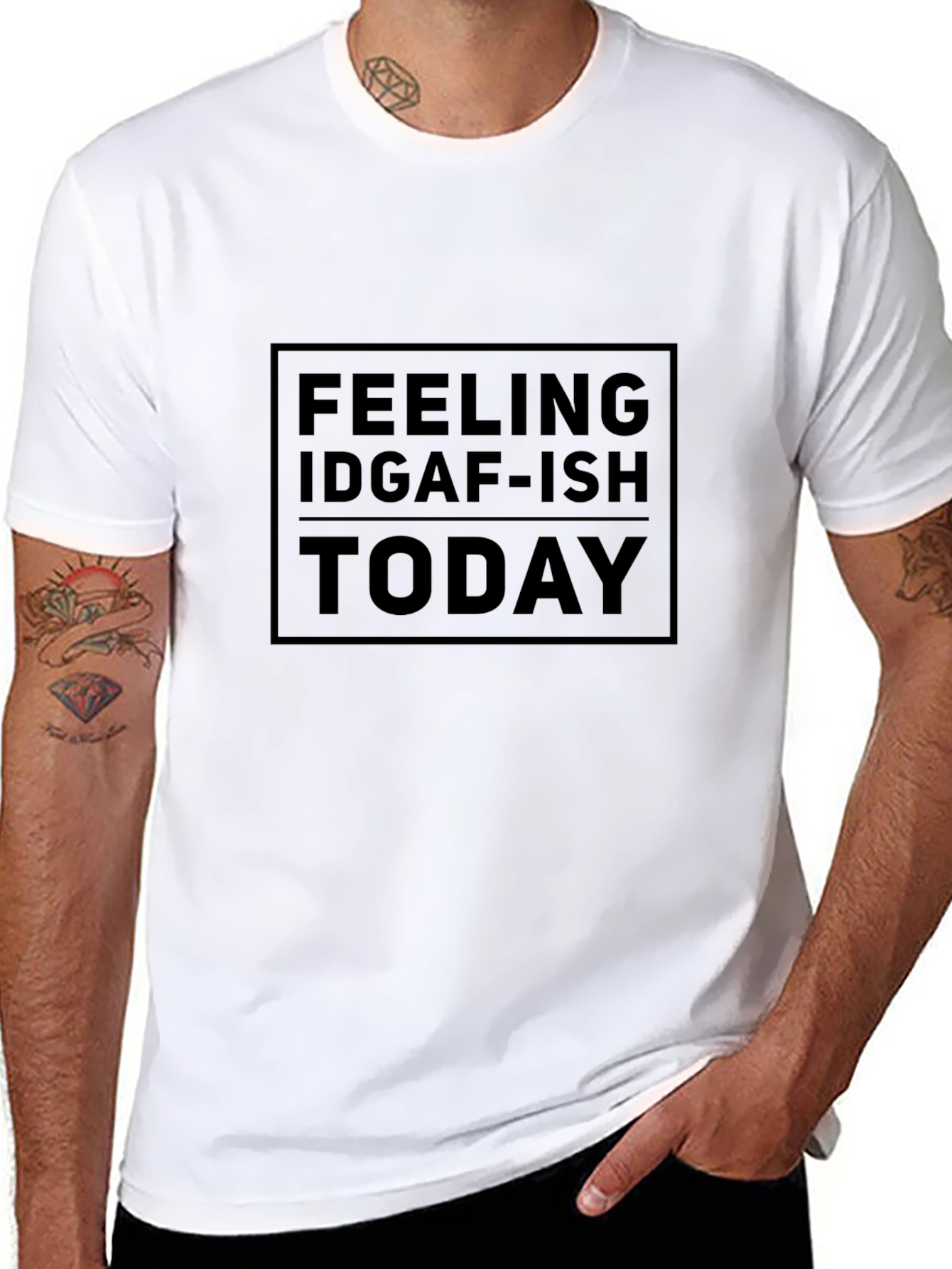 Feeling IDGAF-ish Today Graphic Tee - Black