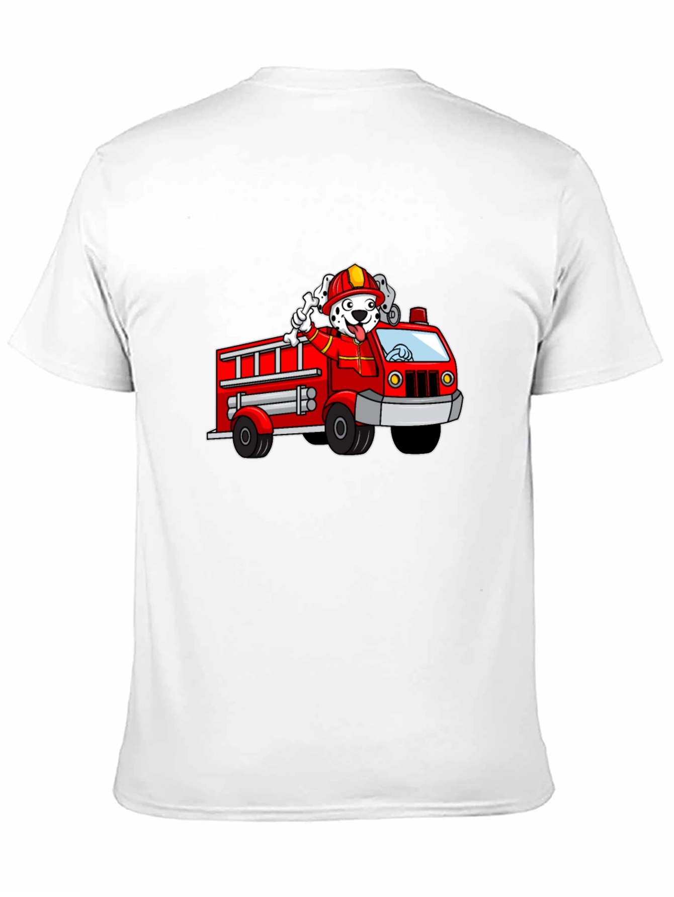 Dalmatian Firefighter T-Shirt - Kids Cartoon Design