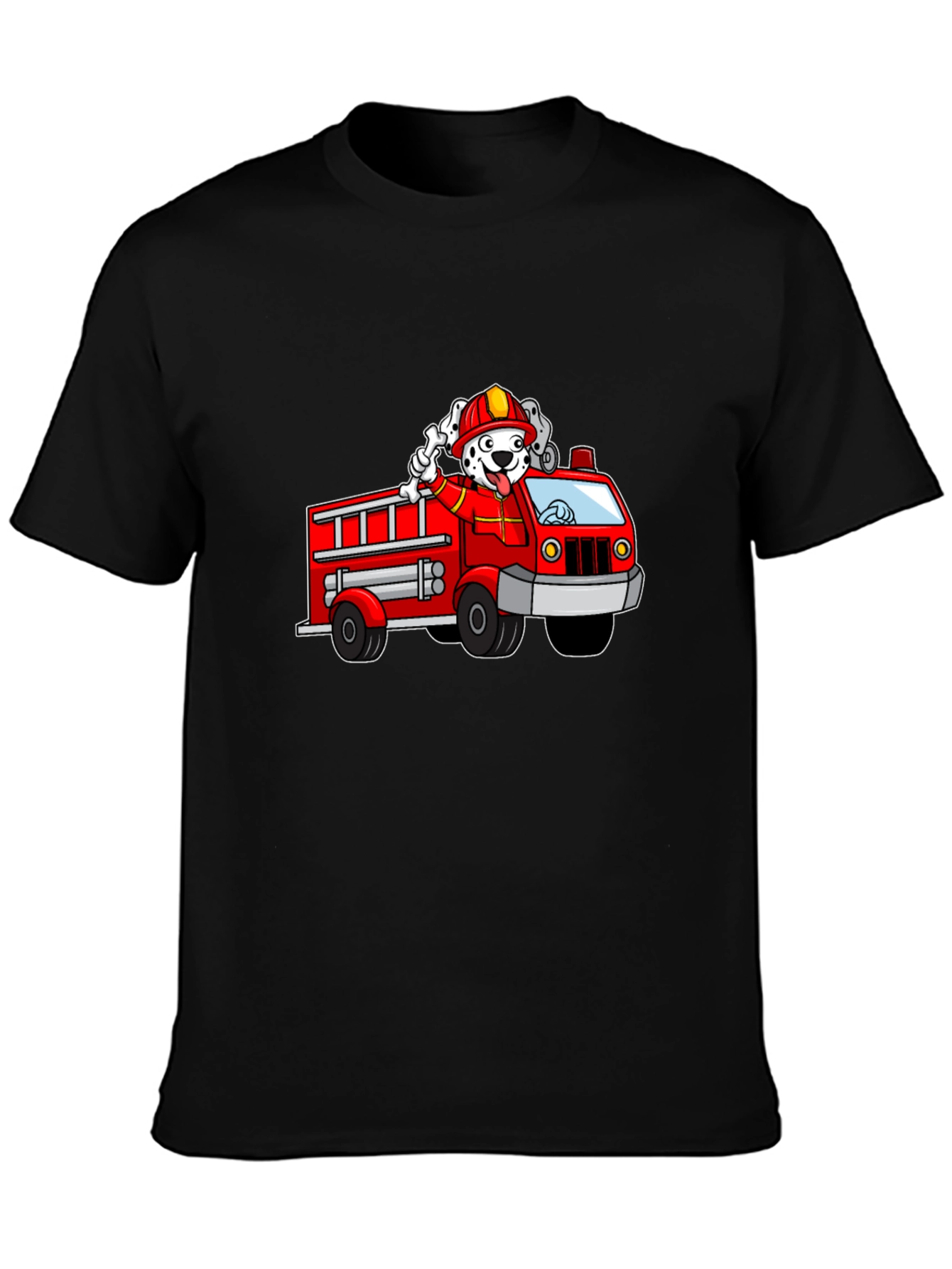 Dalmatian Firefighter T-Shirt - Kids Cartoon Design