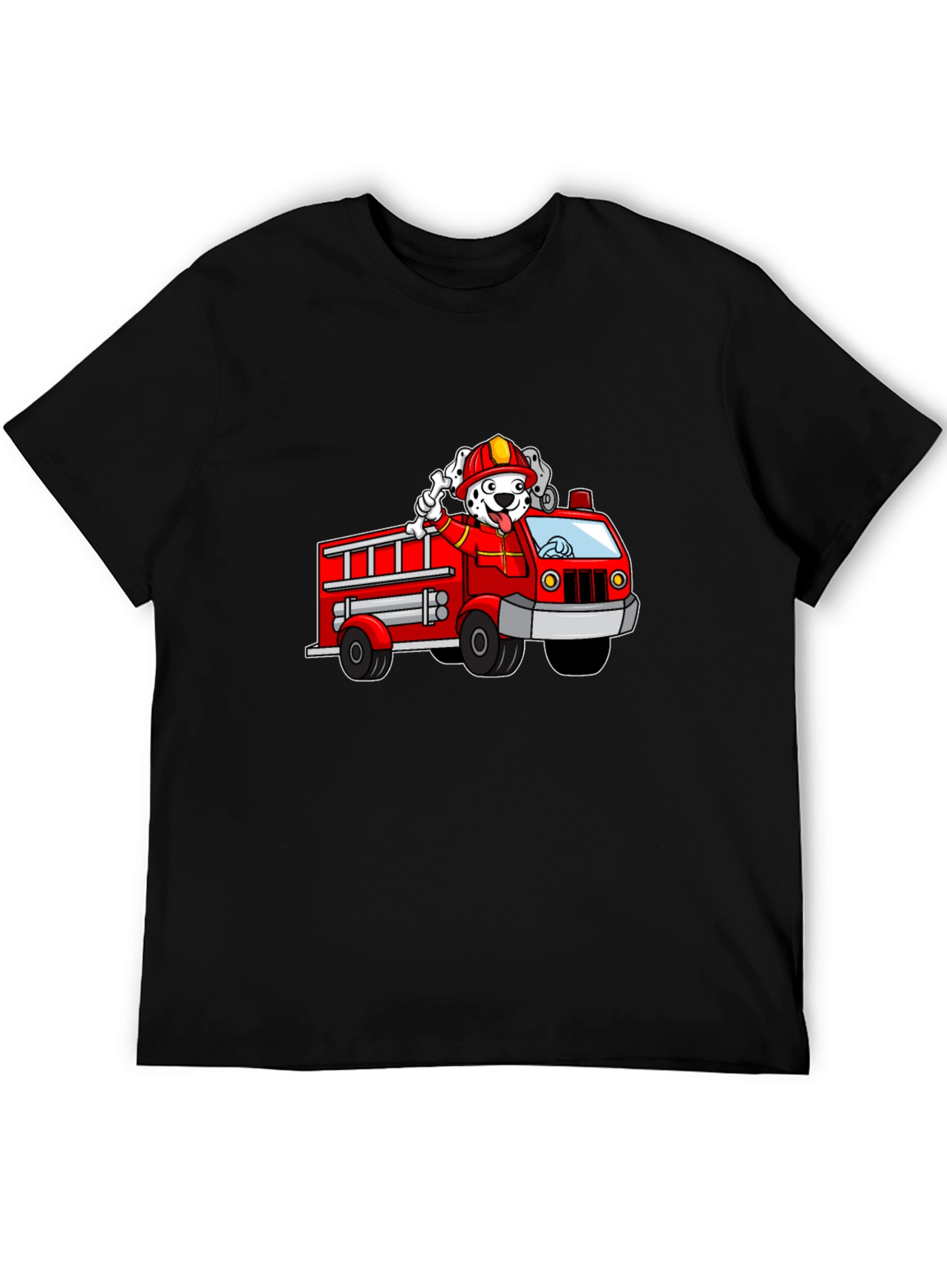 Dalmatian Firefighter T-Shirt - Kids Cartoon Design