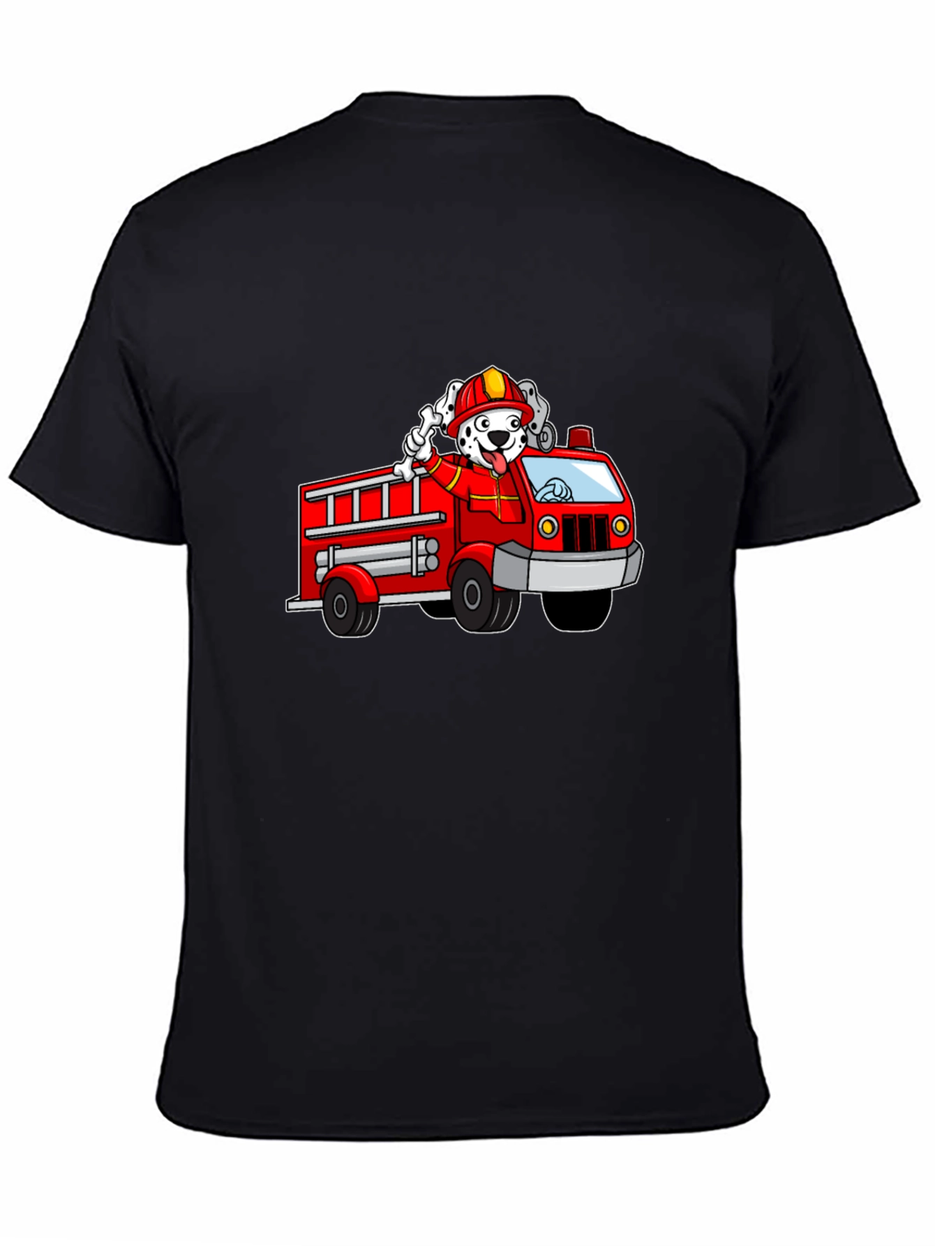 Dalmatian Firefighter T-Shirt - Kids Cartoon Design