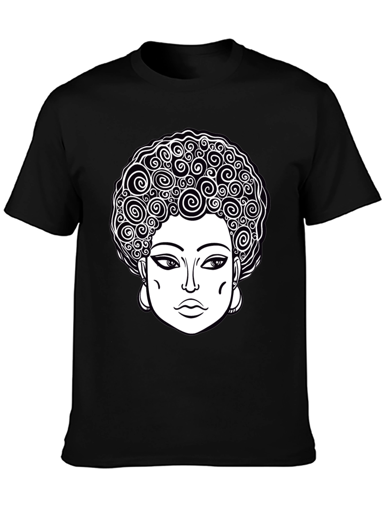 Afro Queen Graphic Tee - Black Unisex T-Shirt