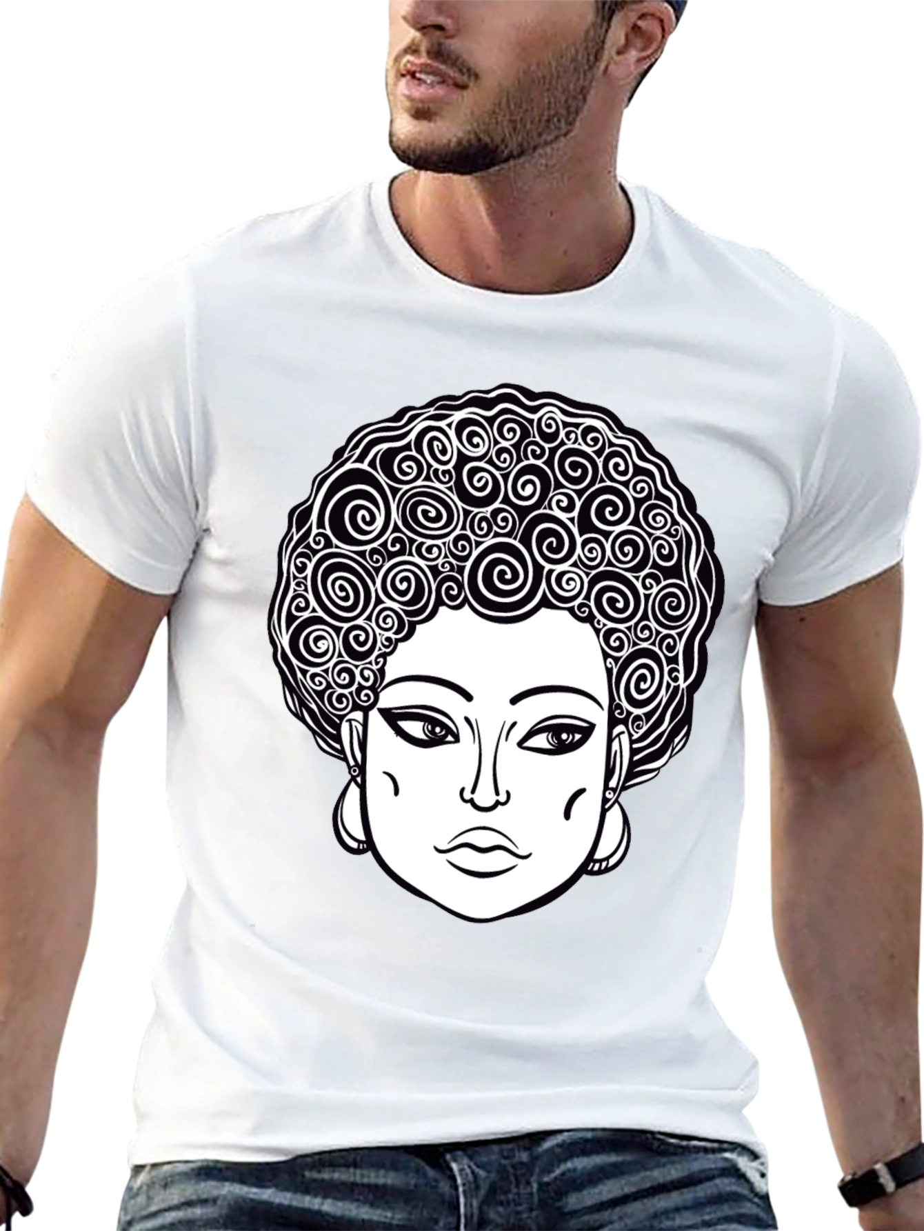 Afro Queen Graphic Tee - Black Unisex T-Shirt