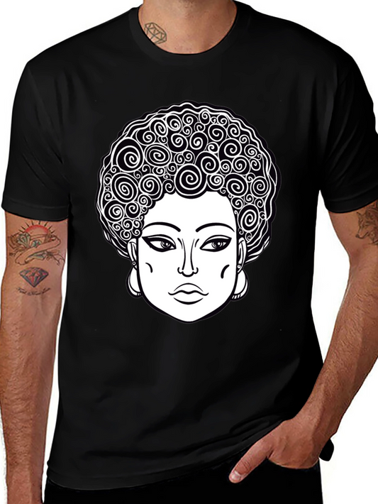 Afro Queen Graphic Tee - Black Unisex T-Shirt