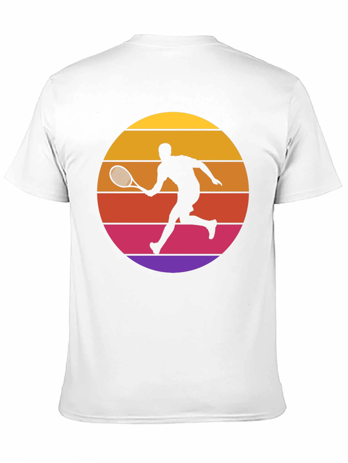 Retro Tennis Player Sunset Graphic T-Shirt