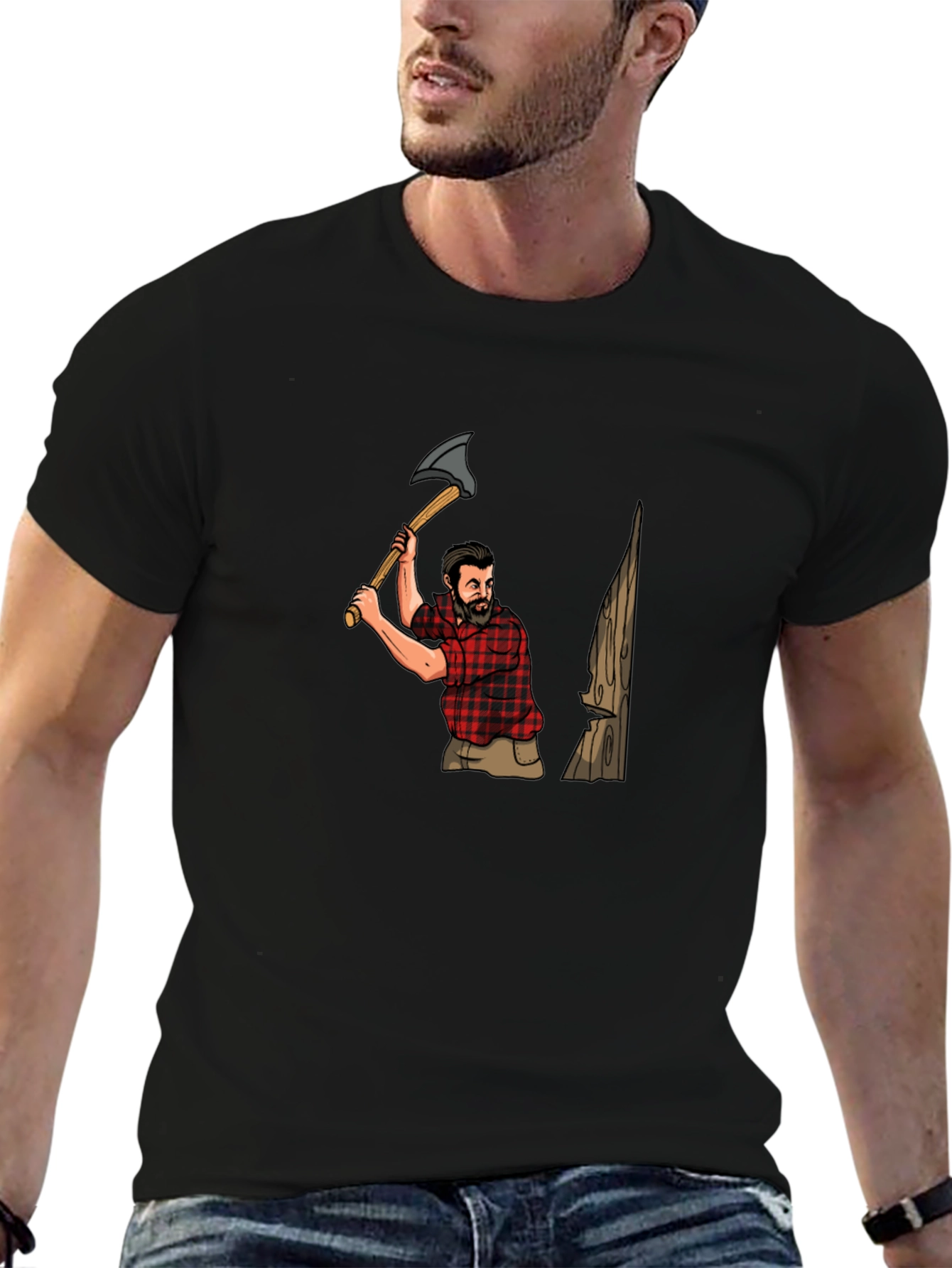 Lumberjack Graphic Tee - Mens Black T-Shirt