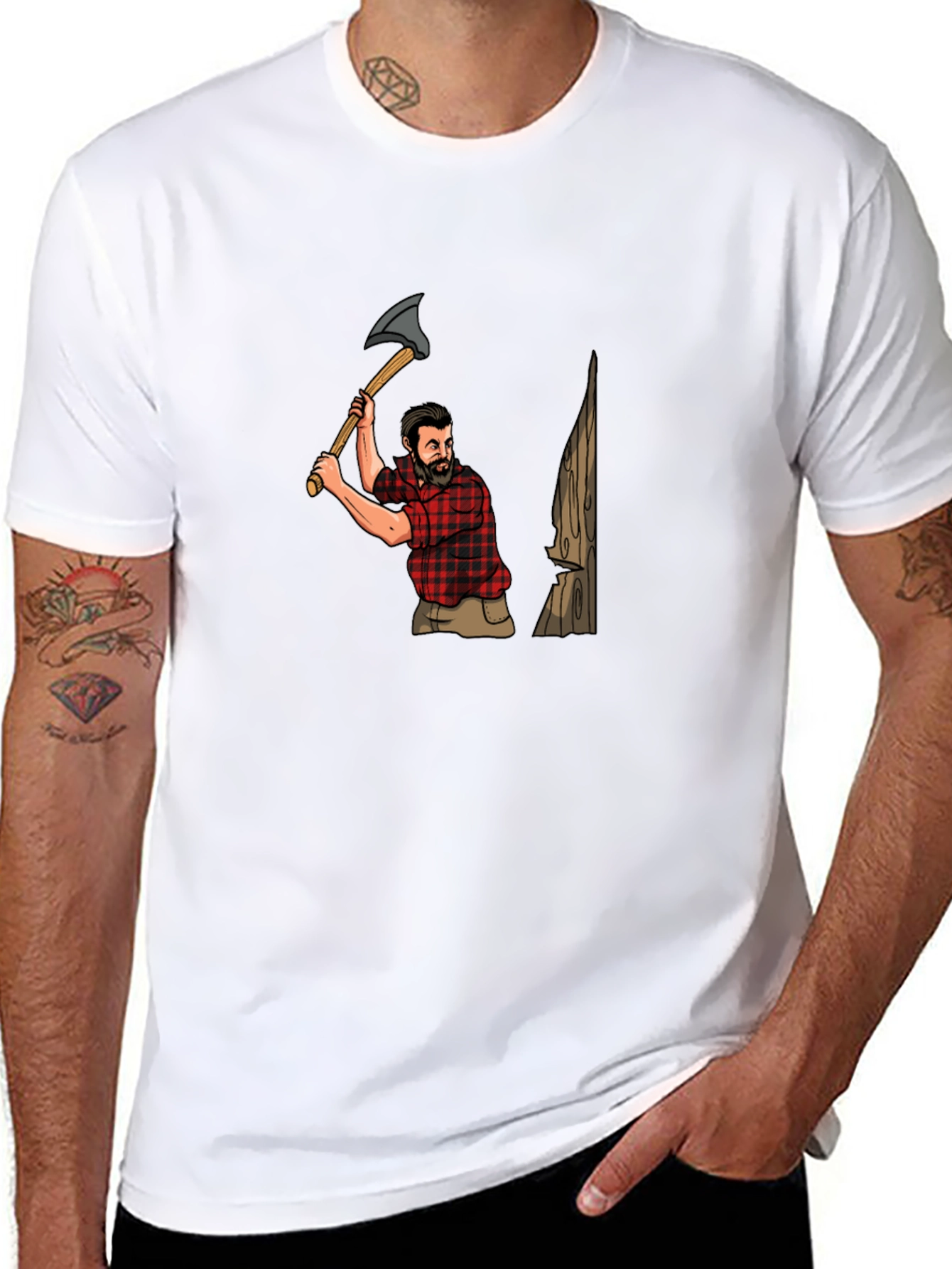 Lumberjack Graphic Tee - Mens Black T-Shirt
