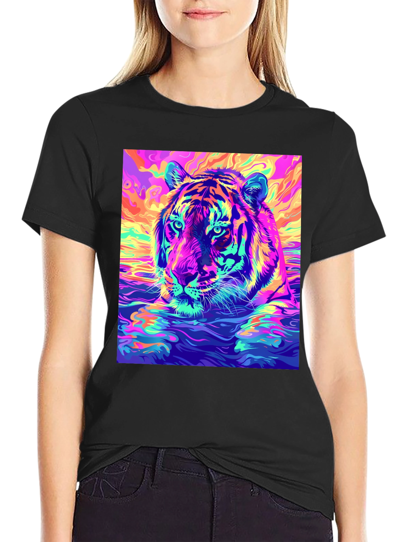 Psychedelic Tiger Graphic Tee
