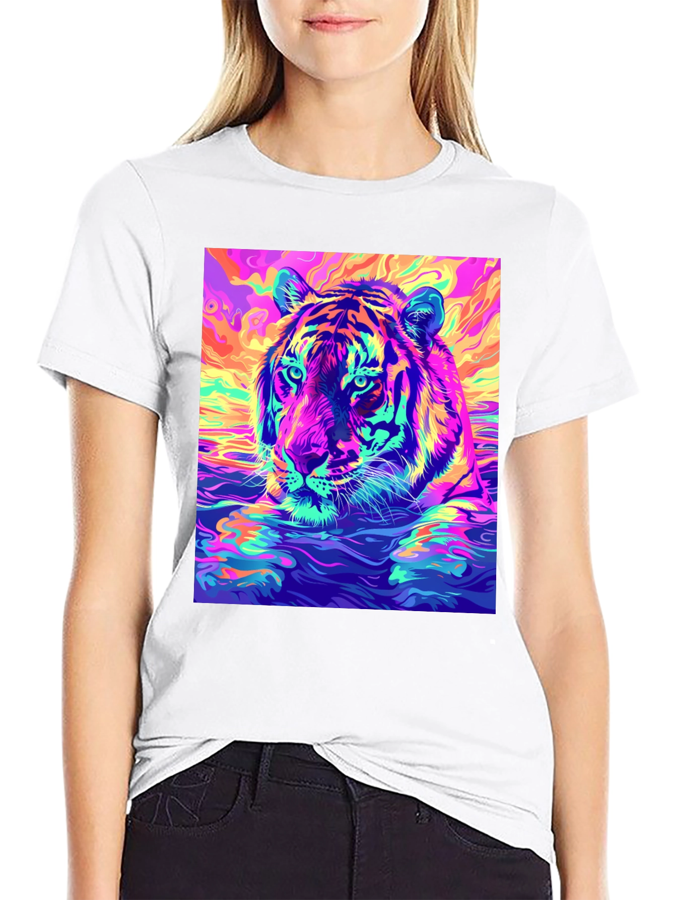 Psychedelic Tiger Graphic Tee
