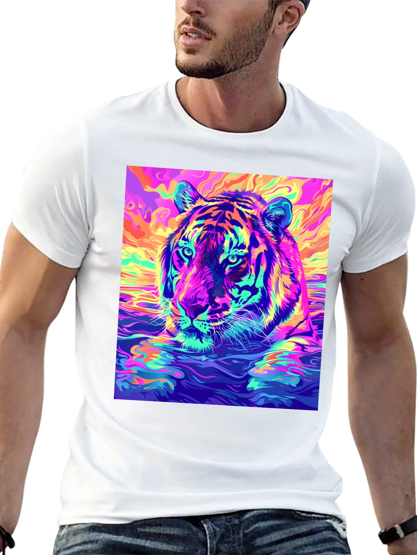 Psychedelic Tiger Graphic Tee
