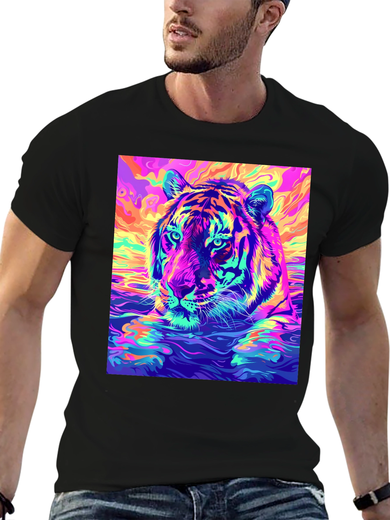 Psychedelic Tiger Graphic Tee