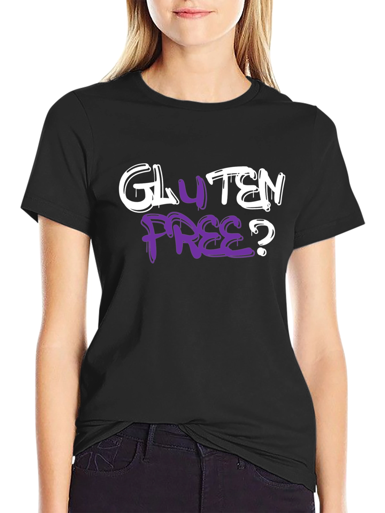 Gluten Free T-Shirt Black Graphic Tee