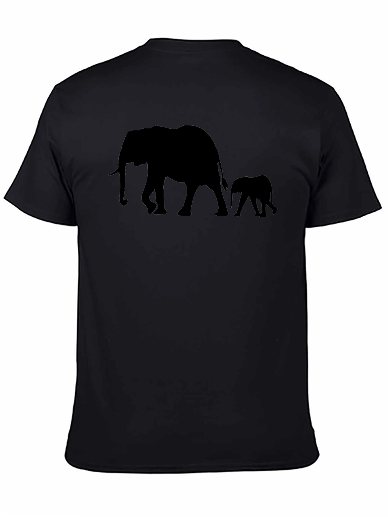 Elephant Family Silhouette Graphic Tee