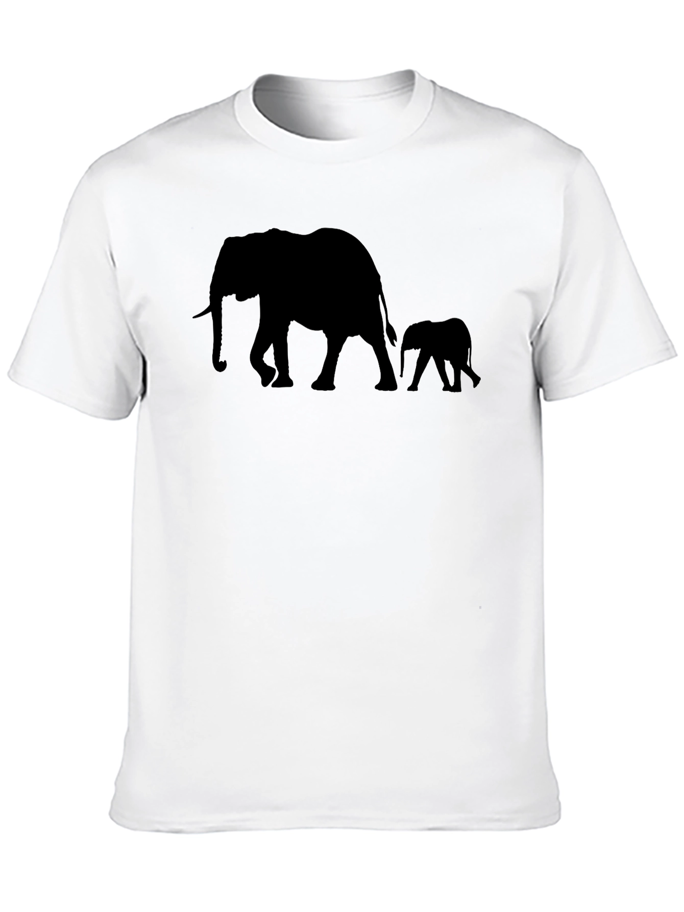Elephant Family Silhouette Graphic Tee