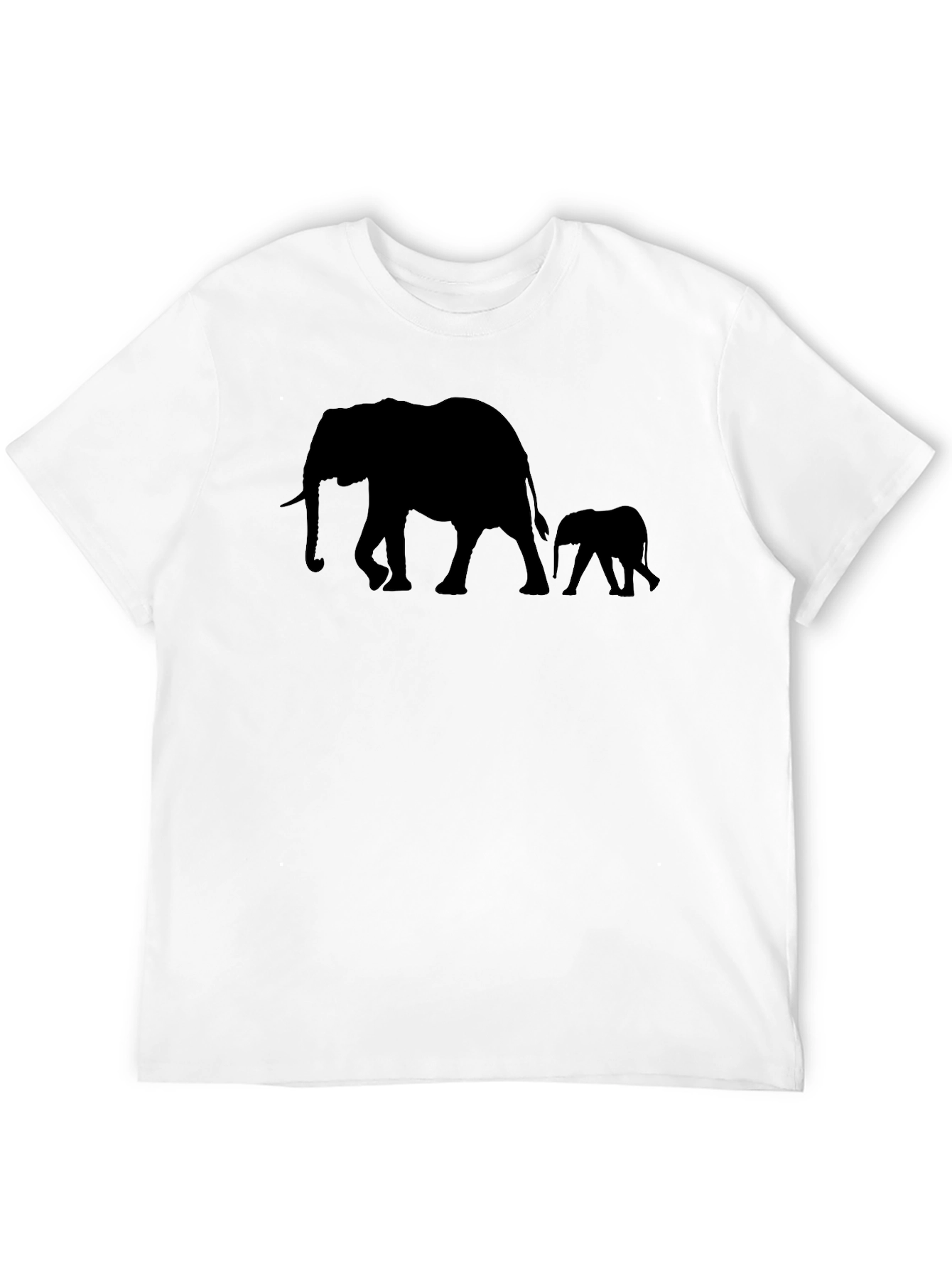 Elephant Family Silhouette Graphic Tee