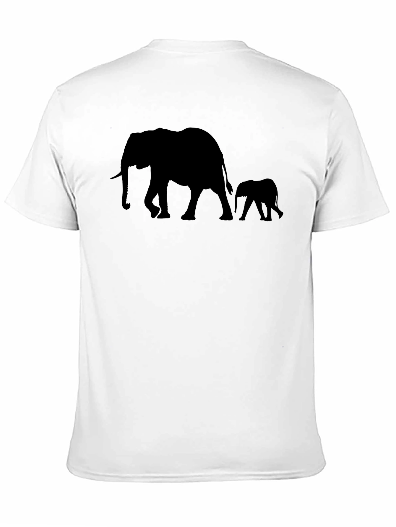 Elephant Family Silhouette Graphic Tee