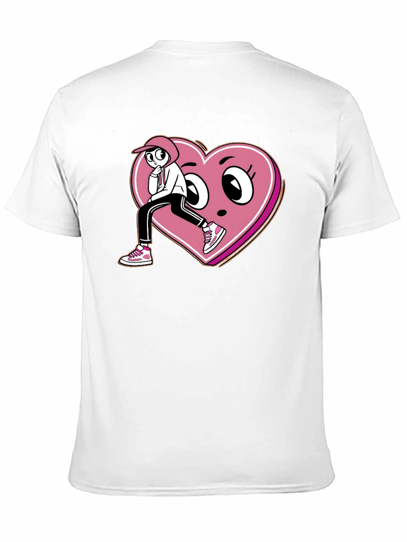 Cartoon Heart Graphic T-Shirt
