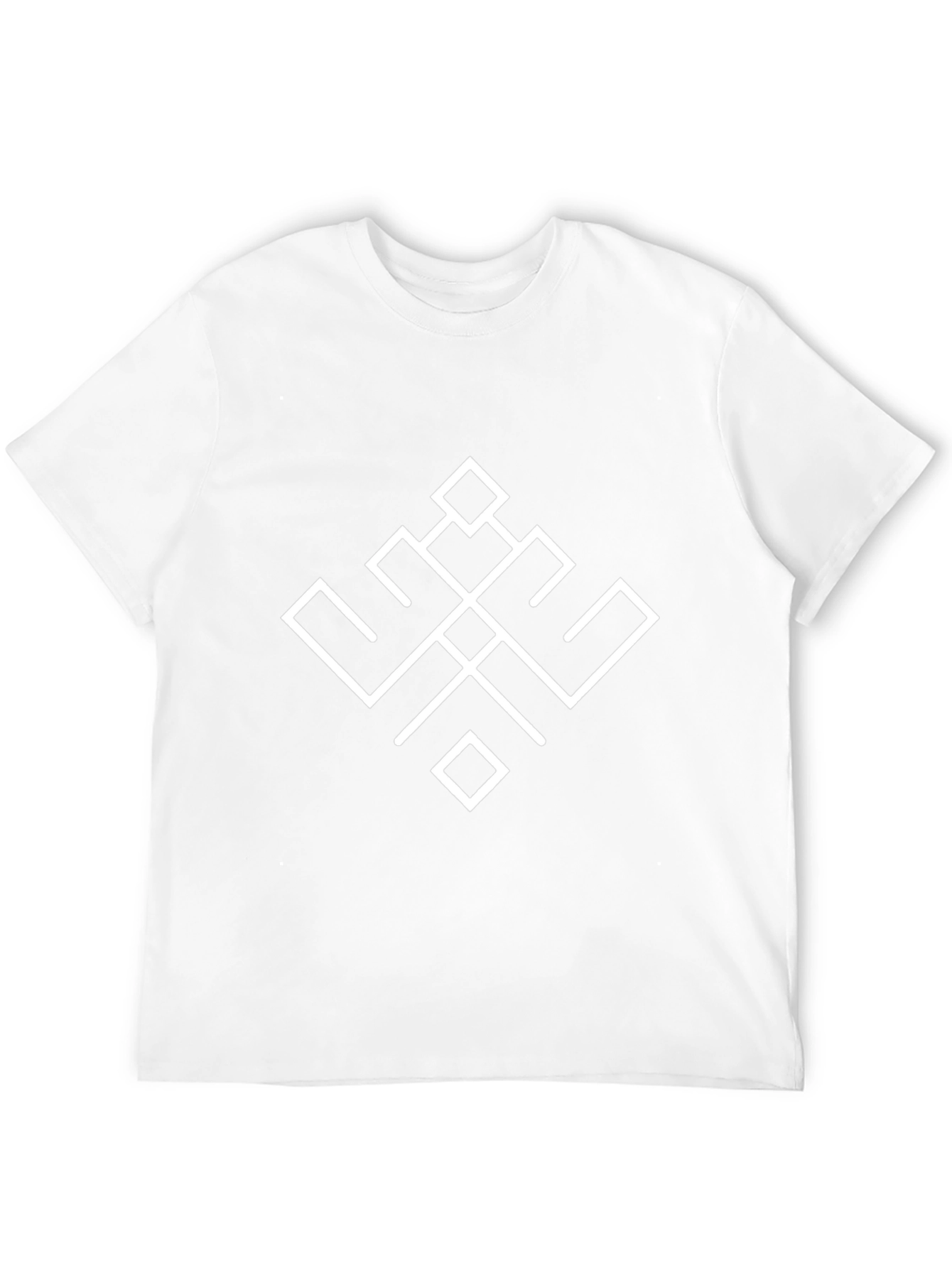 Geometric Symbol Tee - Black Cotton Casual Shirt