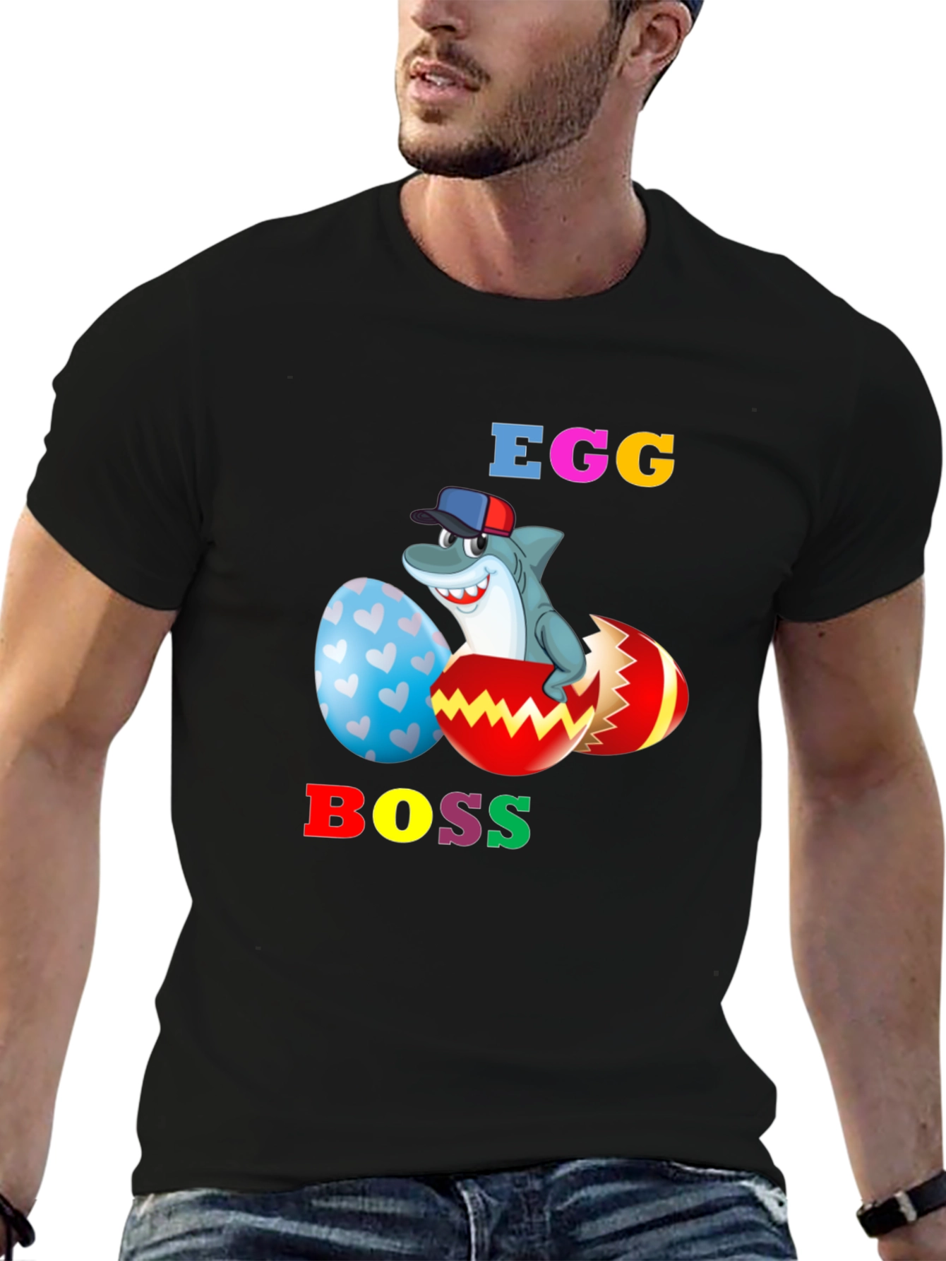 Egg Boss Shark Easter T-Shirt