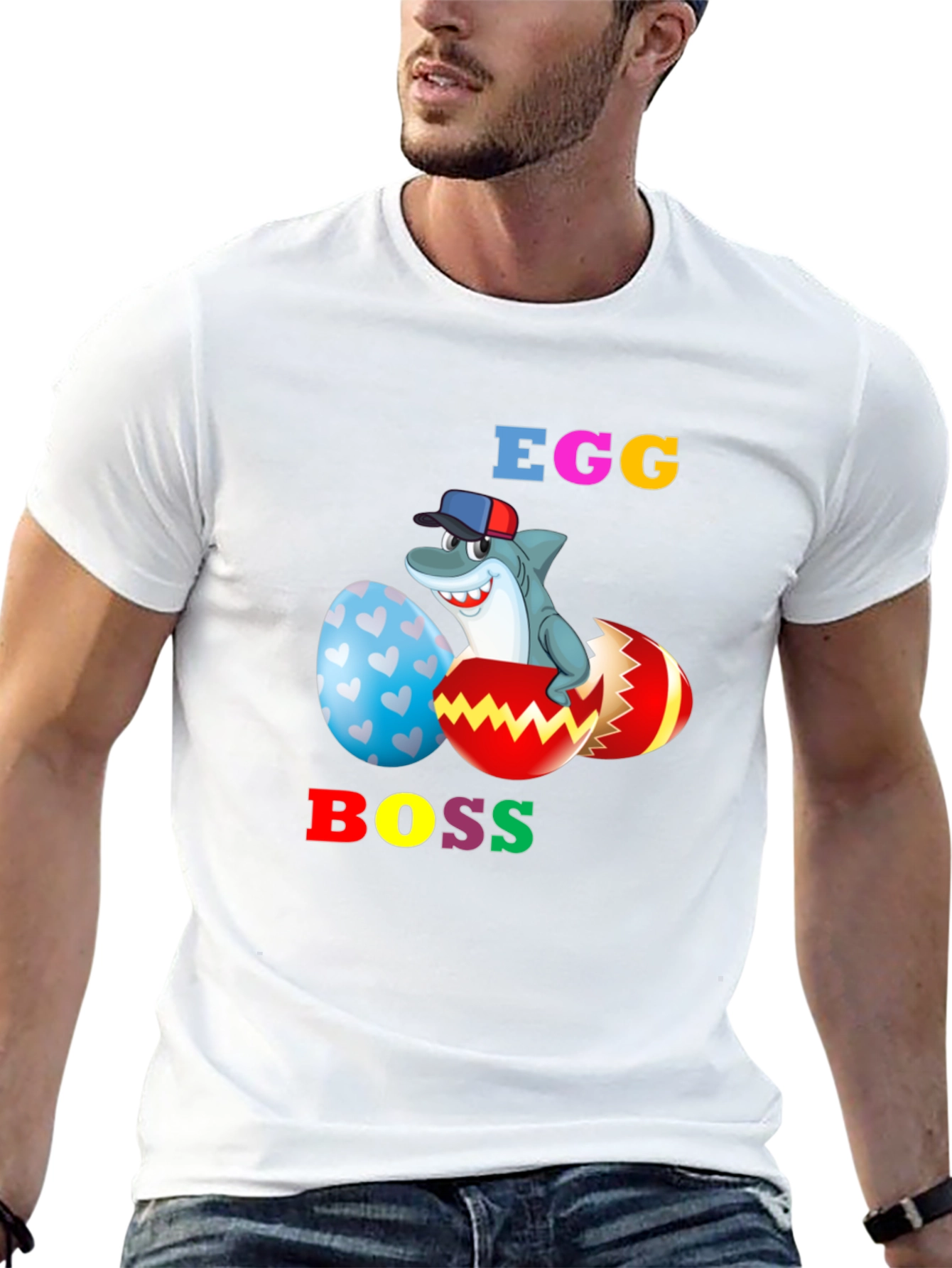 Egg Boss Shark Easter T-Shirt