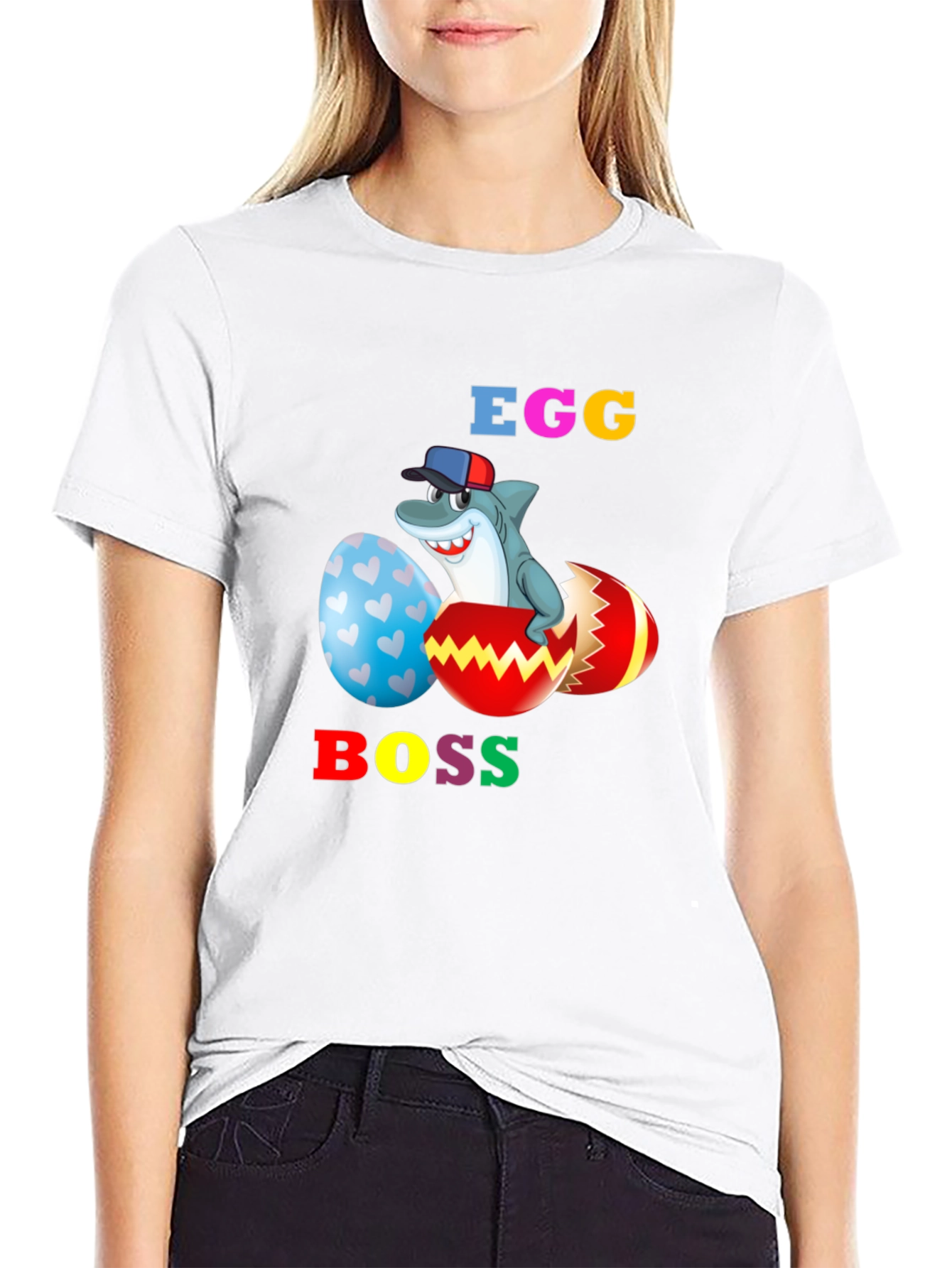 Egg Boss Shark Easter T-Shirt