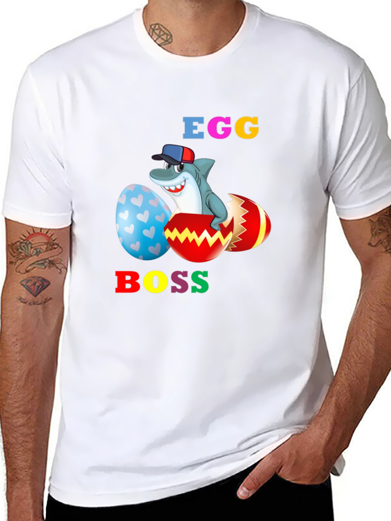 Egg Boss Shark Easter T-Shirt