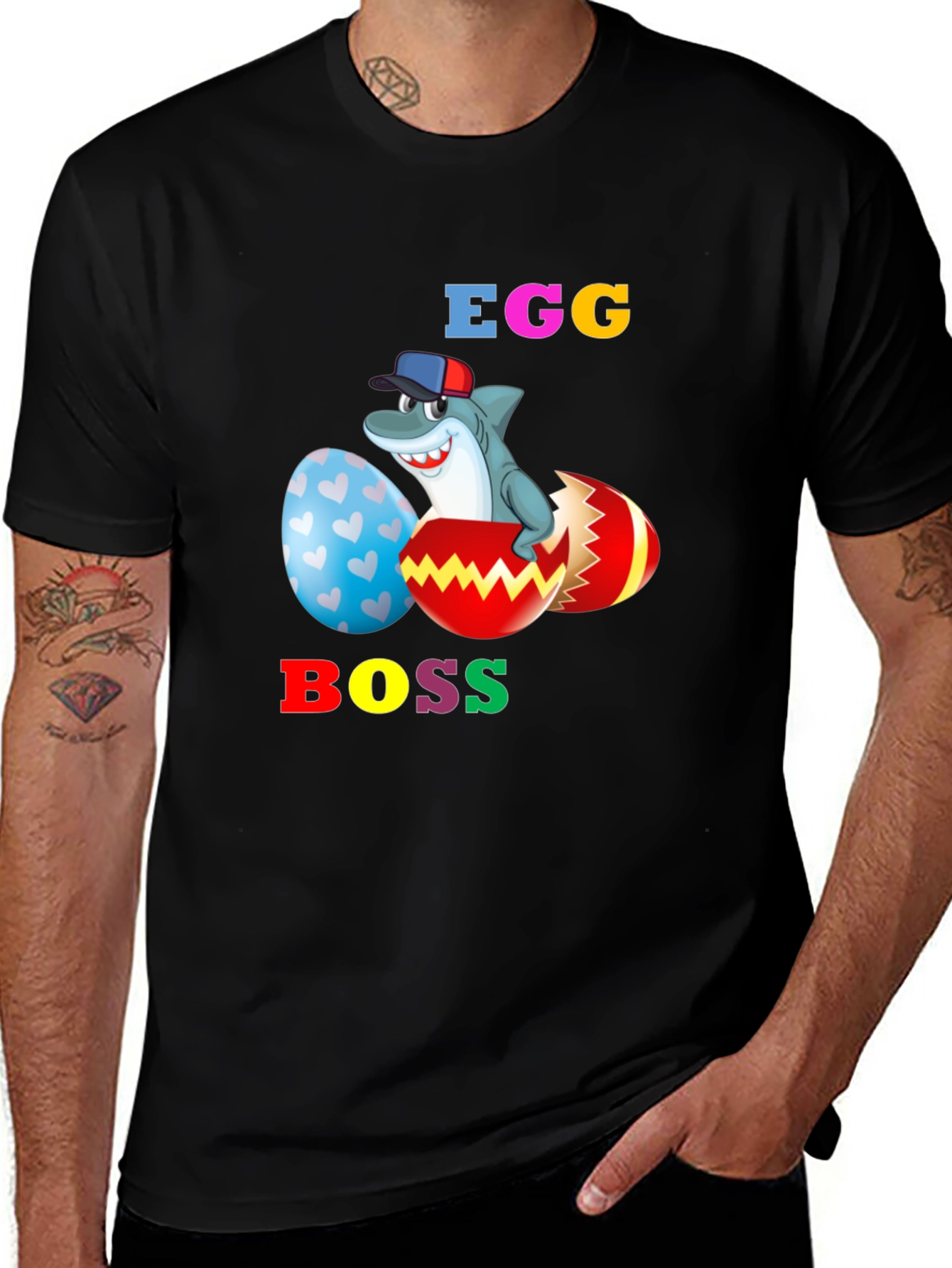 Egg Boss Shark Easter T-Shirt