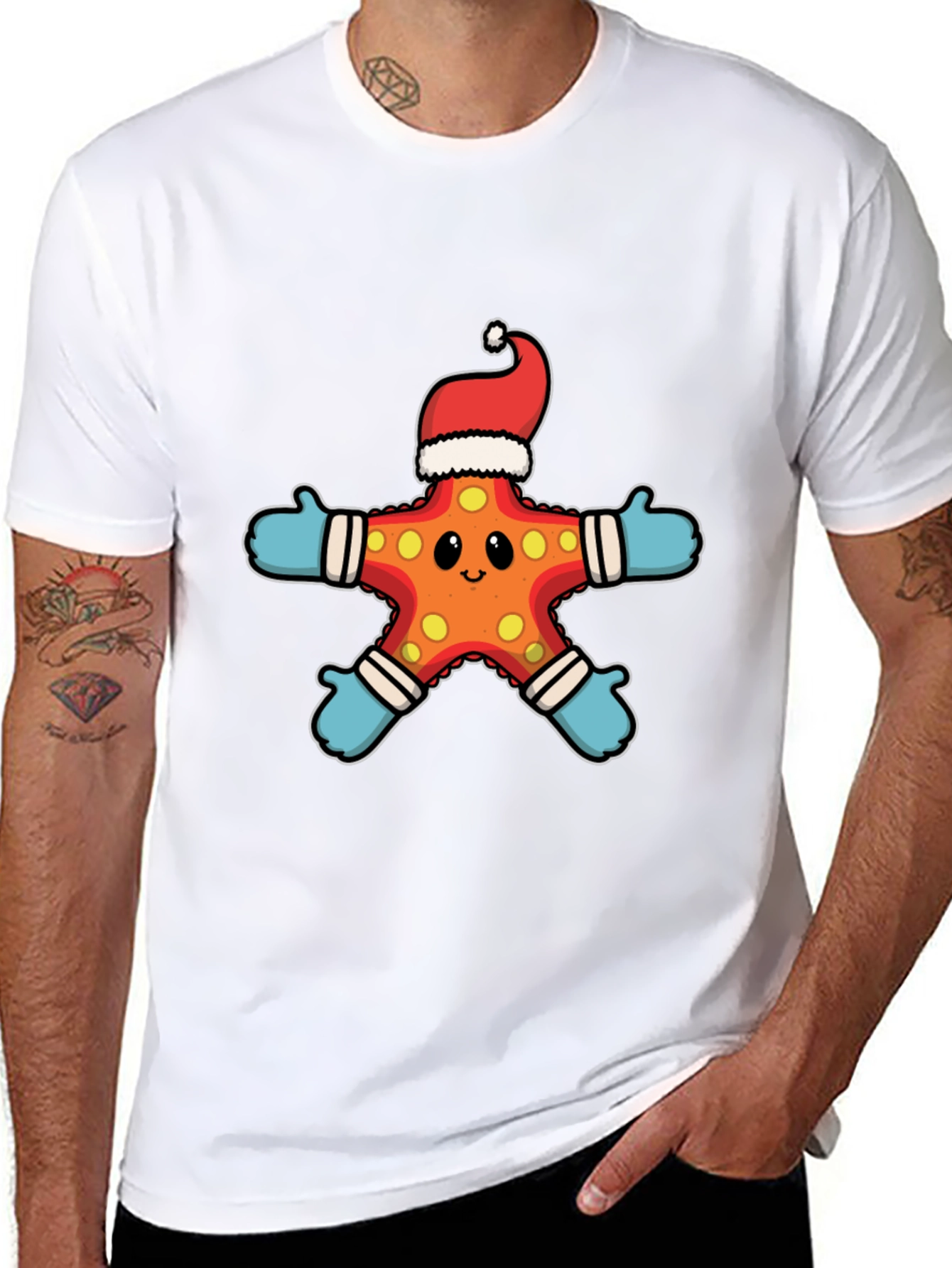 Christmas Starfish T-Shirt - Holiday Cheer