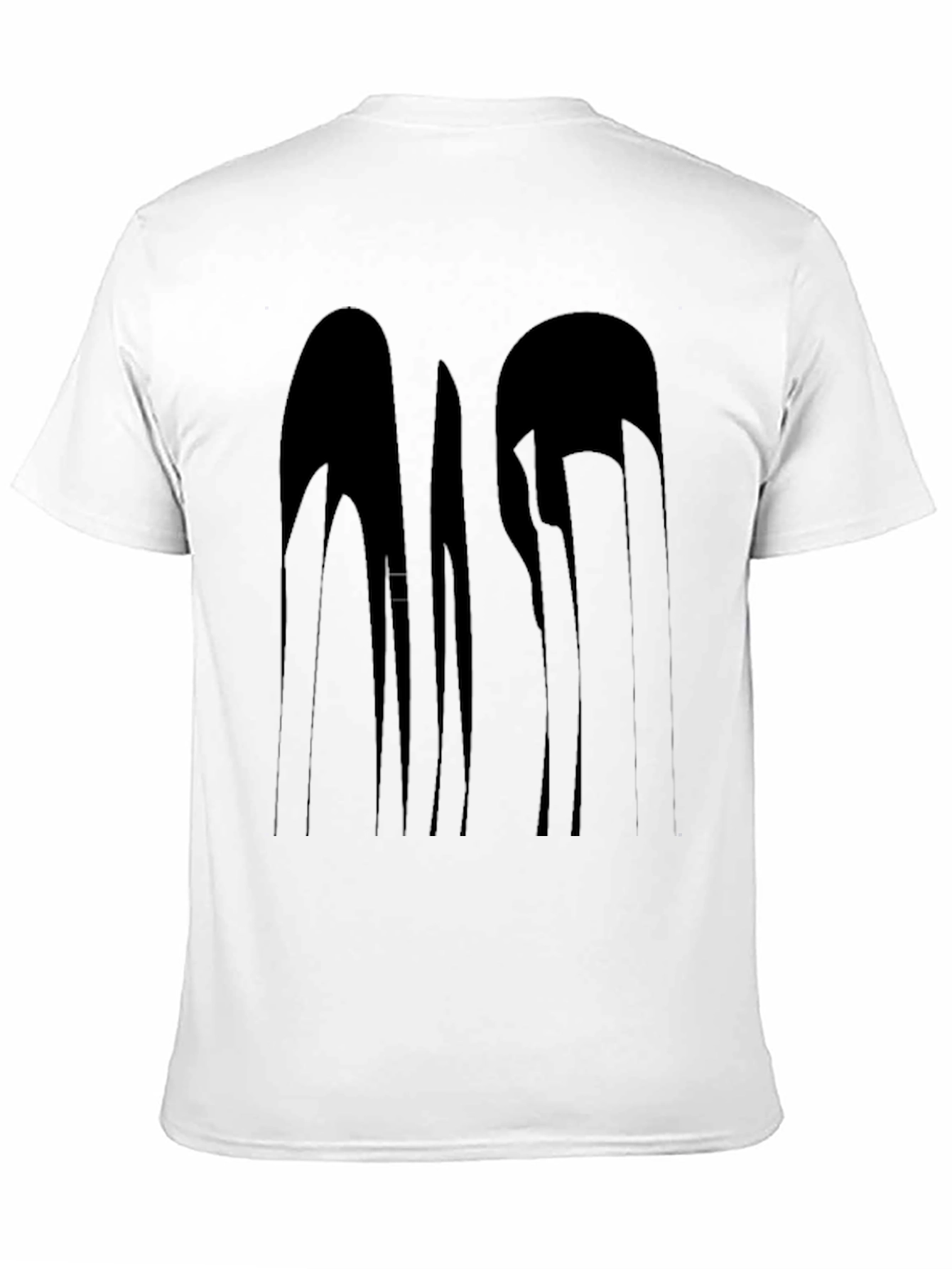 Abstract Drip Graphic Black T-Shirt