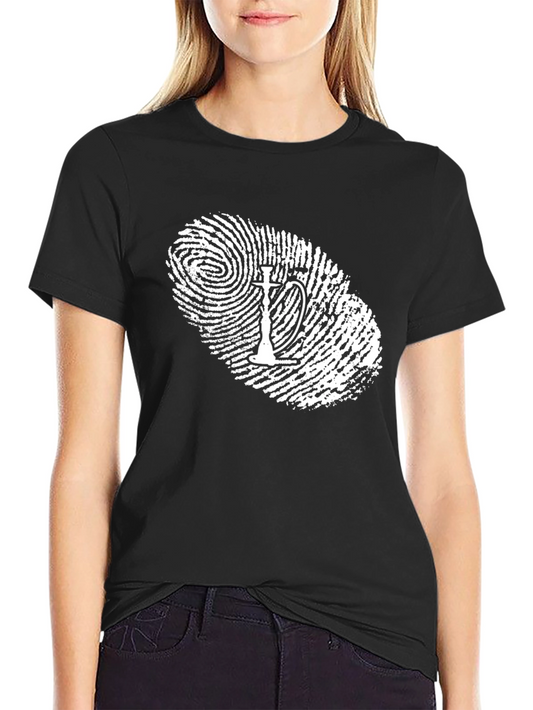 Unique Hookah Fingerprint T-Shirt - Black