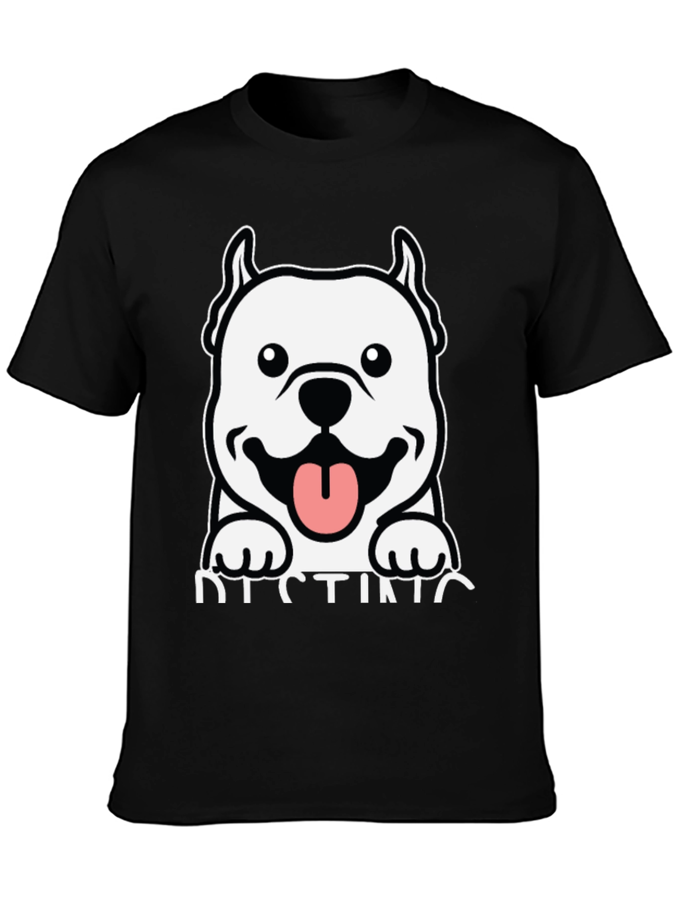 Cool Dog Graphic Black T-Shirt